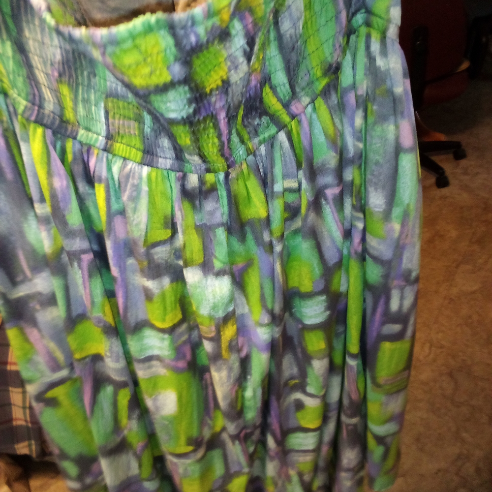 Colorful Abstract Maxi Summer Dress 👗